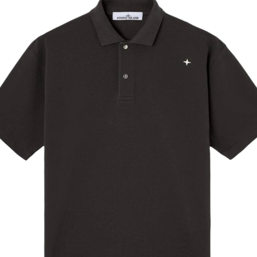 Stone Island Logo Two-Button Short Sleeve Embroidered Polo Shirt Men polo shirts L1S152200003S00G9-V0065