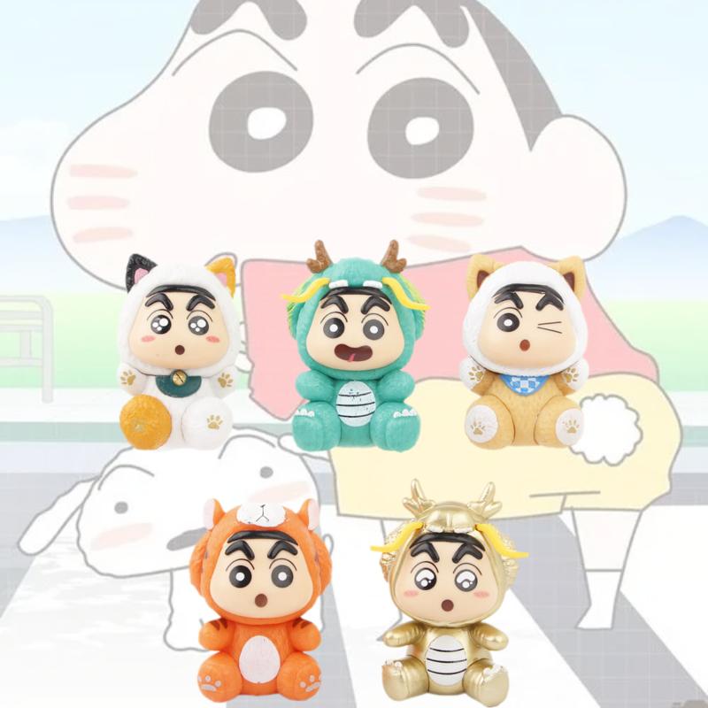 Crayon Shin Chan Pvc Figures Toy Models Action Figurines Display 5pcs Statues