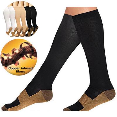 Мужские и женские компрессионные носки унисекс для полетов и путешествий против усталости, против отеков