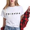 Women's Fashion Printed Friends Print T-shirts Summer Casual Loose Round Neck Creative Personalized T-shirts