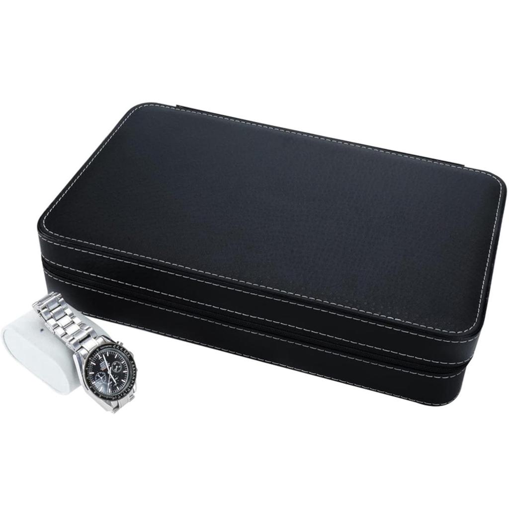 Multiple Slots Classic Style Portable Storage Bag For Watch Protection Zipper Watch Box For Home Storage Holiday Gift