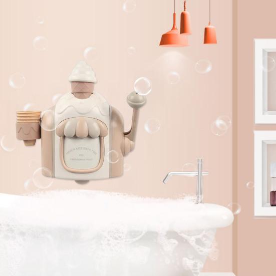 Детские игрушки для ванной Машина для создания пены в виде мороженого Реалистичная машина для десертов из пены на присоске Интерактивная игра с водой для малышей и детей