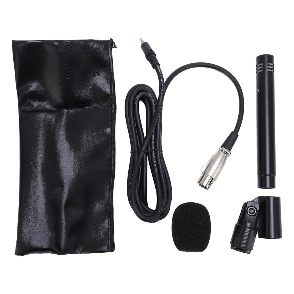 Small Diaphragm Condenser Microphone with Clip XLR Noise Reduction Instrument Microphone for Piano G