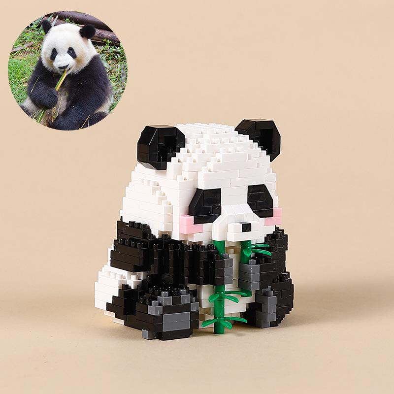 Micro-Assembled Small Particle Educational Toys Building Blocks Children's Gifts Boys And Girls Panda 3D Puzzle Ornaments
