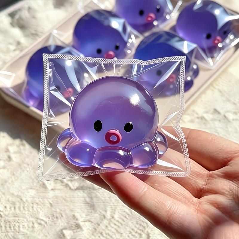 Прыгающий веселый DIY-осьминог из сквиши-материала, Медленно поднимающийся сквиши-пузырь с текстурой, похожей на глину, Отличное ощущение в руке, Идеальный подарок на праздники и вечеринки