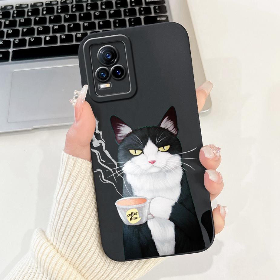 For Vivo V21e 4G Case V2061 Luxury Candy Painted Cover Soft Silicone Phone Case For Vivo V21 V 21 VivoV21 e Fundas 6.44'' Bumper