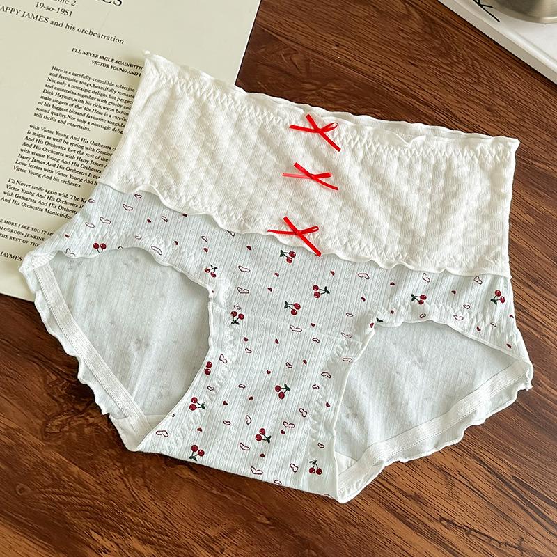 Леди Весна и Осень Прекрасный Ветер Вишня Высокий Отскок Дышащая Набедренная Сумка Бедро Высокая Талия Нижнее Белье