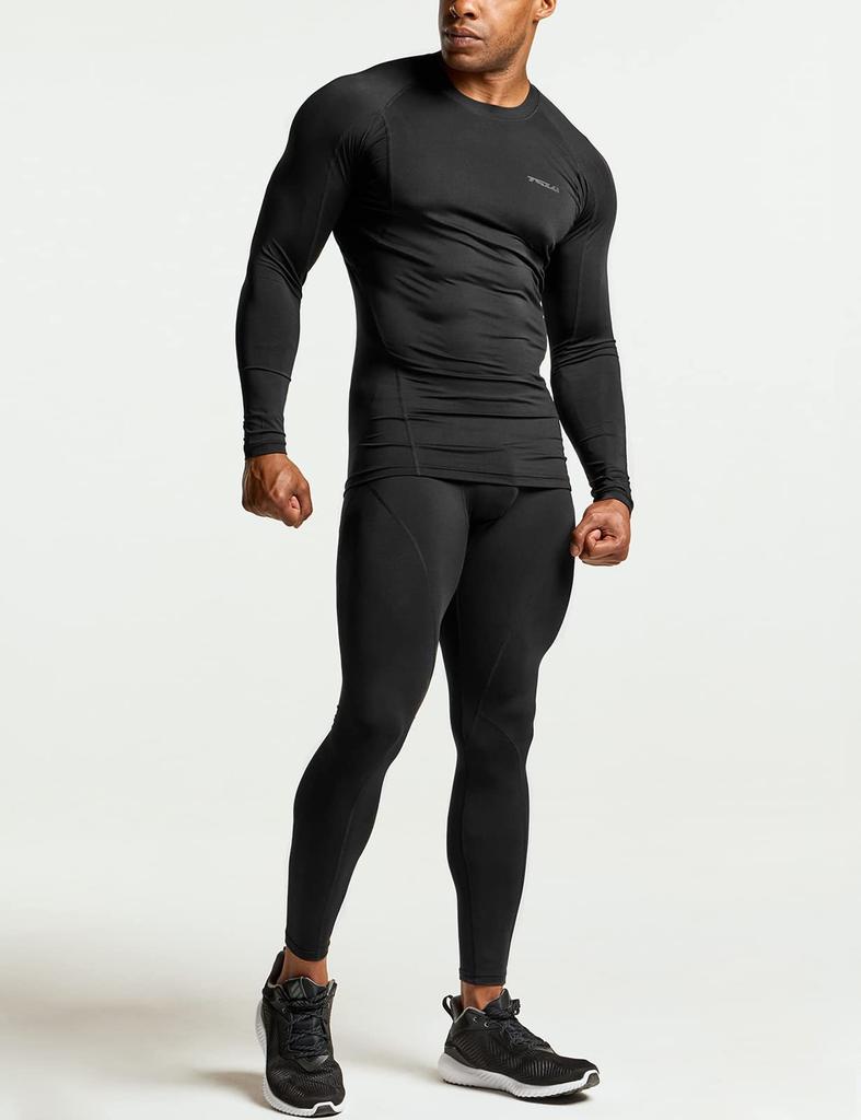 Tesla Long Sleeve Compression Shirt Perfect for and Also Suitable As a Base Layer or Product JPB Men's (UV Protection, Sweat-Wicking, Quick-Drying) -