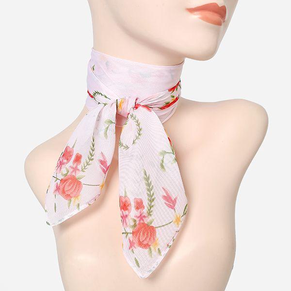 Весенний тонкий квадратный маленький носовой платок для женщин, летнее украшение, модный шарф для защиты шеи, зимний шарф