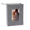 Slip-in Photo Album Linen Cover 50 Pages 100 Pockets 4x6-Inch Wedding Travel Baby Shower Kids Family Anniversary Picture Collection Book
