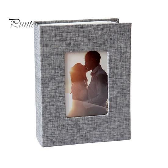 Slip-in Photo Album Linen Cover 50 Pages 100 Pockets 4x6-Inch Wedding Travel Baby Shower Kids Family Anniversary Picture Collection Book