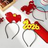 1/3Pcs 2026 New Year Headband Red Horse Headband Festive Spring Festival Party Hairband Holiday Selfie Prop