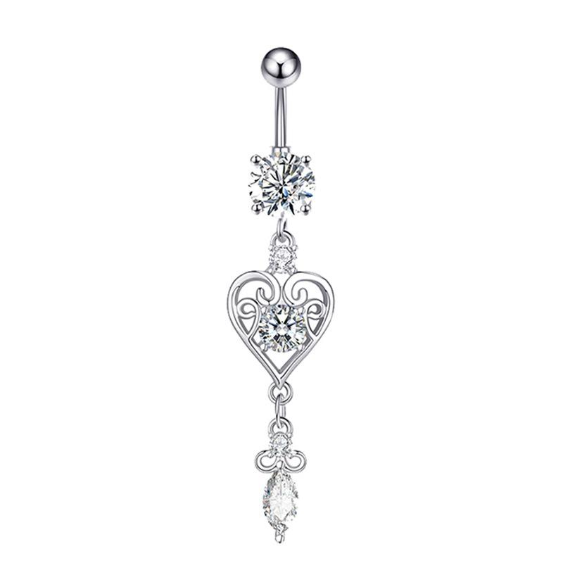 Странное декоративное вермикулитовое персиковое сердце, кольцо для пупка, любовь, пупок, ногти