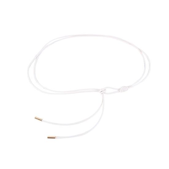 Imitation Leather Women Belt Versatile Solid Color Knotted Design Adjustable Waist Belt Shirt Dress Tops Accessories