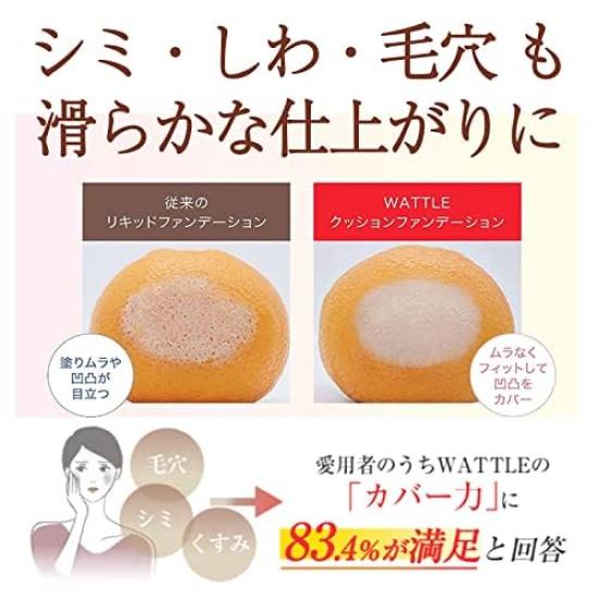 WATTLE Cushion Foundation Refill 13 г. Примерно 1 шт. стоит hoconico Natural Beige Matte Cover на месяц (МЦНБ) [Фокусное освещение]