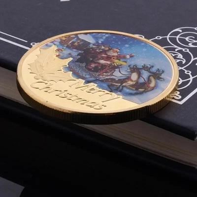 Новые красочные европейские и американские рождественские памятные монеты