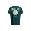 Under Armour Футболка свободного кроя с коротким рукавом Project Rock Letter Print, мужские топы, цвет зеленый мох 1383221-449