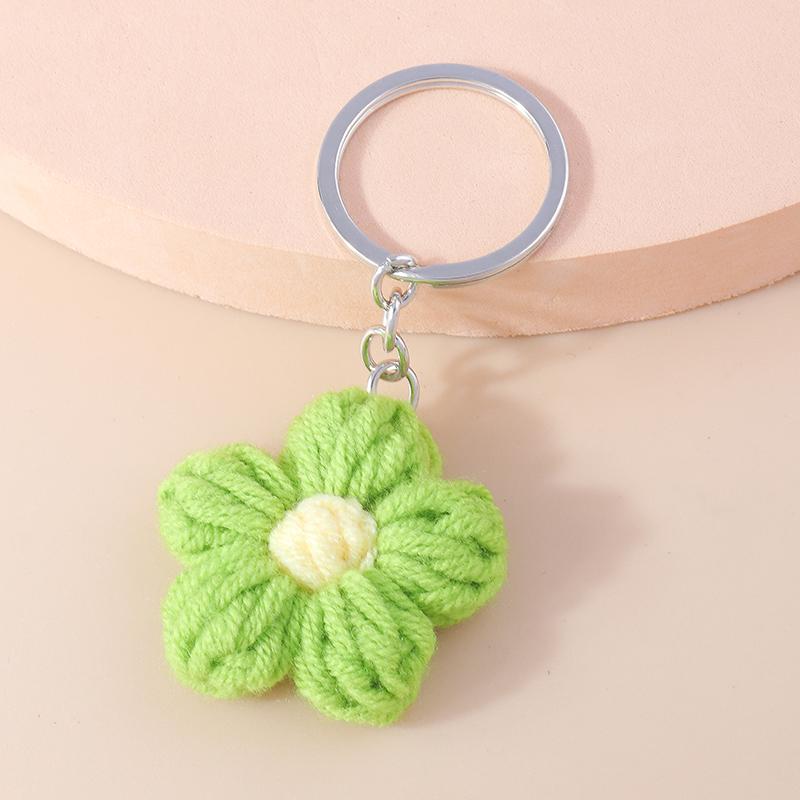 Cute Handmade Knitted Animal Keychain Crocheted Frog Keyring Pendant Key Holder for Women Girls Handbag Charms DIY Jewelry Gifts