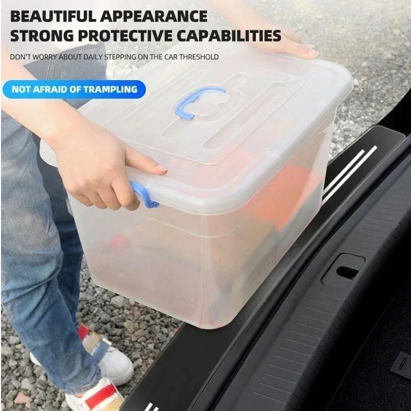 DAR4 Car Rear Bumper Trunk Sill Transparent Protector Sticker For Mercedes Benz B/C/E/S Class A Class C200L GLC GLE CLA accessories