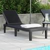 VidaXL Height-Adjustable 4-Position Chaise Longue, Sunbed, Seat with Backrest, Garden Patio Sun Lounger 4008100