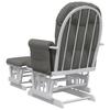Rocking Chair with Footstool Gliding Dark Grey Fabric