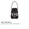 FENDI Leather Bucket Bag, Shoulder Bag, Crossbody Bag, Handbag Small Women's Black 8BS010-AC9L-F1L2Z