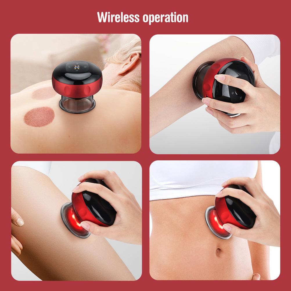 Electric Cupping Massager Body Guasha Device Portable Scraping Tool for Home Office Travel