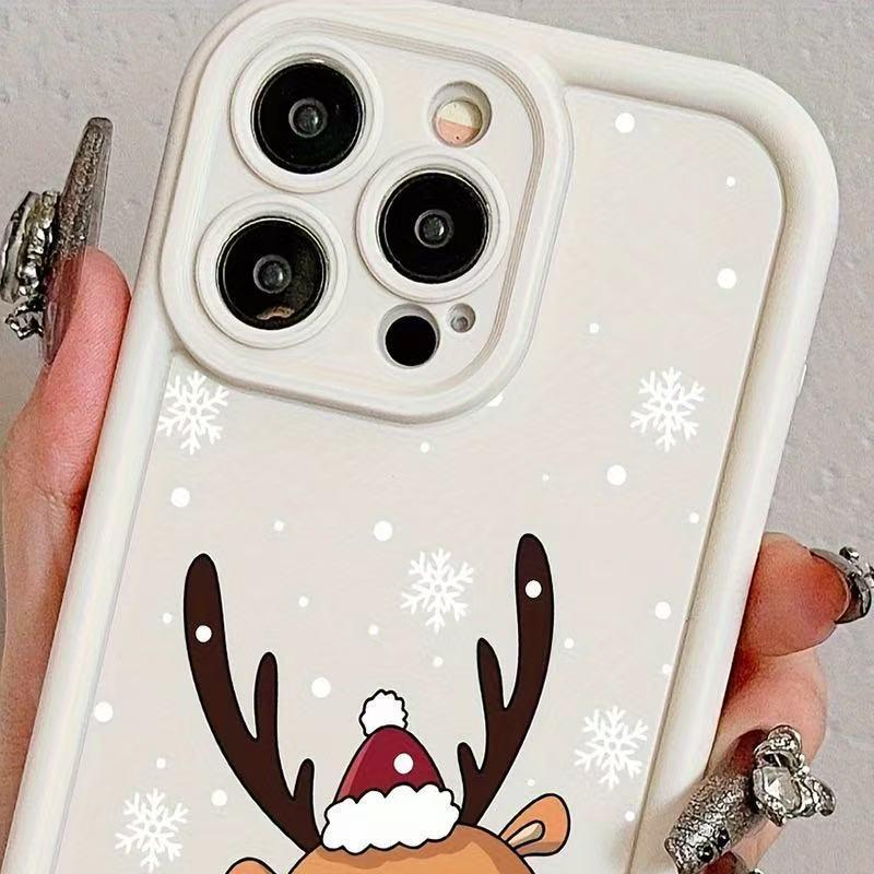 Рождественский Олень Толстый Чехол для iPhone 12/13/14/15 Pro/16 Pro Max/Apple 17