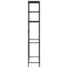 Toilet Shelf with 3 Shelves Black 53 x 28 x 169 cm
