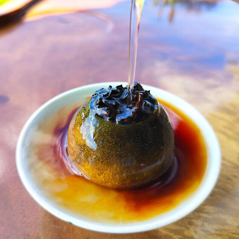 500 г черного чая Синьхуэй, маленькие зеленые апельсины 2021 года, приготовленный пуэр с кожурой мандарина