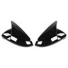 Пара Накладка на зеркало заднего вида Защита Корпус Стиль рога Подходит для MK7 MK7.5 GTD R 2013 2020Черный