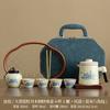 High-end gift box business portable set, one pot of four cups, business trip car travel tea set business