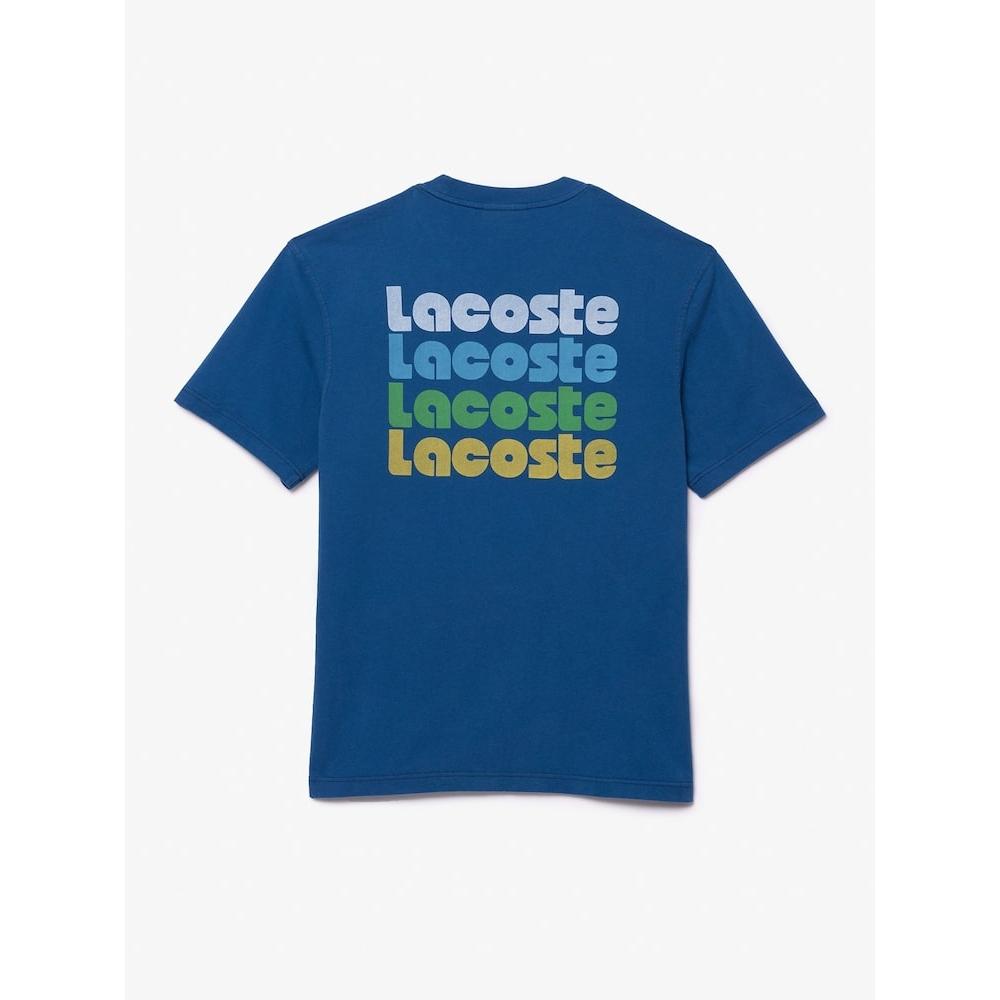 Lacoste Мужская летняя футболка с принтом «пигмент» Th7544 54 г Hbm q2nTh7544 54gHbm
