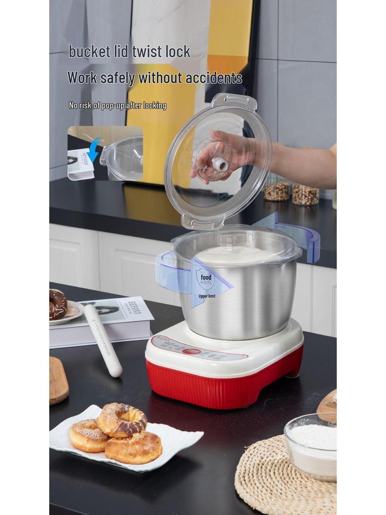 Автоматический электрический миксер для теста: Многофункциональный инструмент для замешивания, взбивания и ферментации для домашних кулинаров