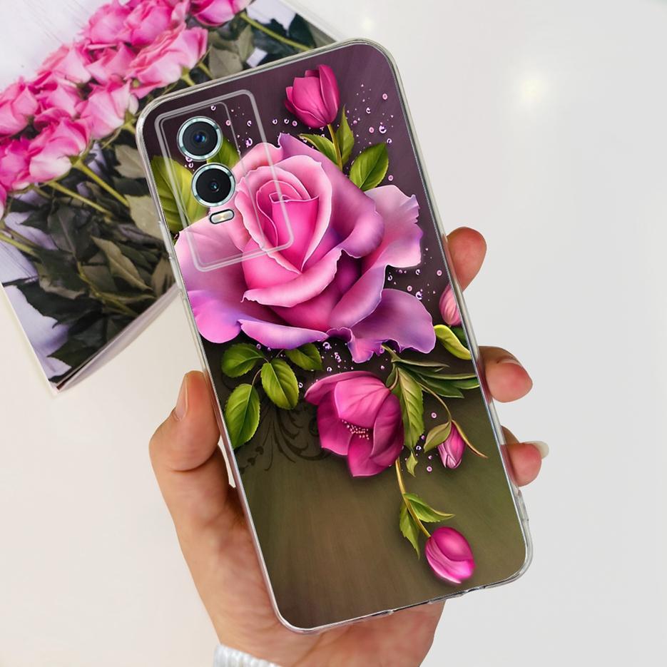 Чехол для Vivo Y76s Чехол для Vivo Y76 5G Стильный Расписной Чехол Прозрачный Силиконовый Чехол для Телефона Для Vivo Y74s Y 76 s VivoY76 5G Мягкие Fundas Coque