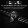 Electronic Bike Horn 120DB Fish - Shaped Mountain Bike Bells for Adults, Road Bicycle Bell with 4 Sound Modes and Waterproof,Fits 22.2-31.8mm