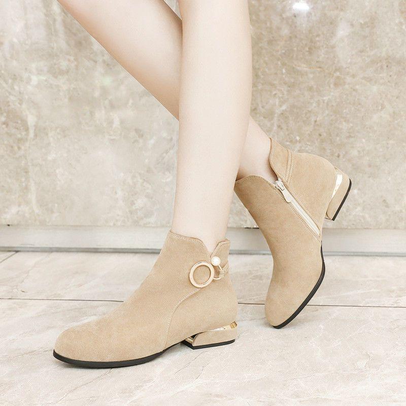 Женские сапоги Зимние сапоги Туфли на толстом каблуке Ботильоны Нескользящая обувь для мам Женские зимние сапоги Обувь на плоской подошве Большие размеры 35-44