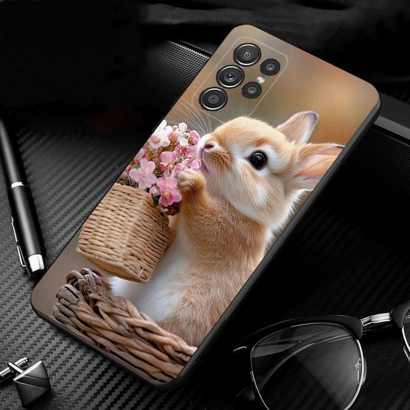 Чехол для телефона Samsung Galaxy S26 S25 S24 S23 S22 S21 Ultra S24 S23 S22 S21 S25 Plus S24 FE Кролик Животное