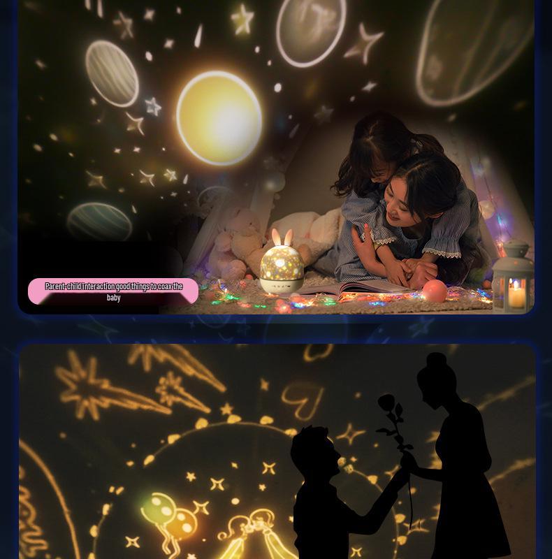 Светодиодный проектор «Звездное небо», DIY музыкальный подарок на день рождения, ночник-проектор