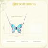 S925 Sterling Silver Colorful Butterfly Pendant Necklace Insect Neck Chain for Women Birthday Gift Fine Jewelry