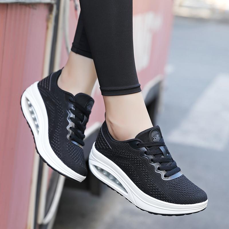 TUINANLE Женские кроссовки на толстой подошве, спортивная обувь, повседневная обувь на сетчатой платформе