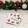 Подставки под стаканы Merry Christmas, квадратный набор, красиво украшенная эмалевая подставка, подходящая для разных видов чашек и пикника на открытом воздухе