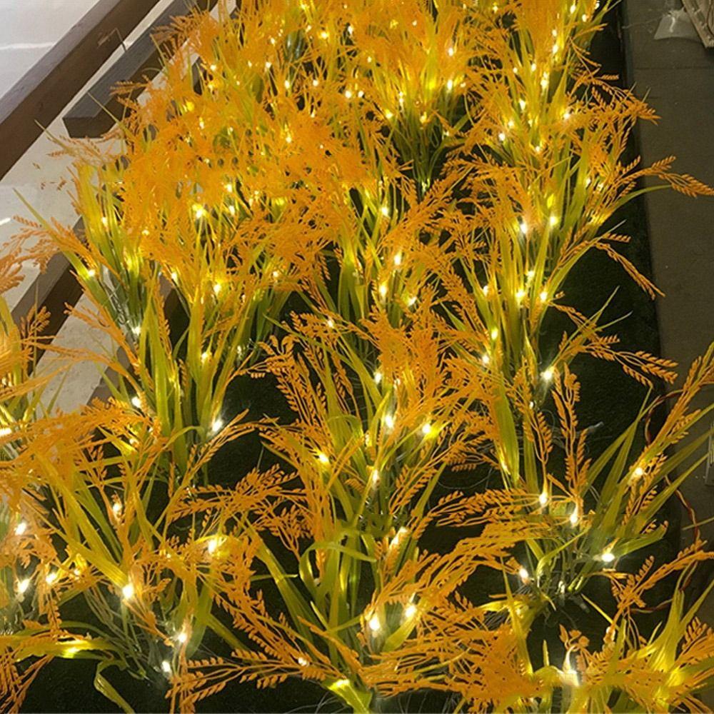 Светодиодный светильник на солнечной батарее, монтируемый на грунт, светильник-колышек в виде колоса пшеницы, светильник на солнечной батарее, садовое освещение