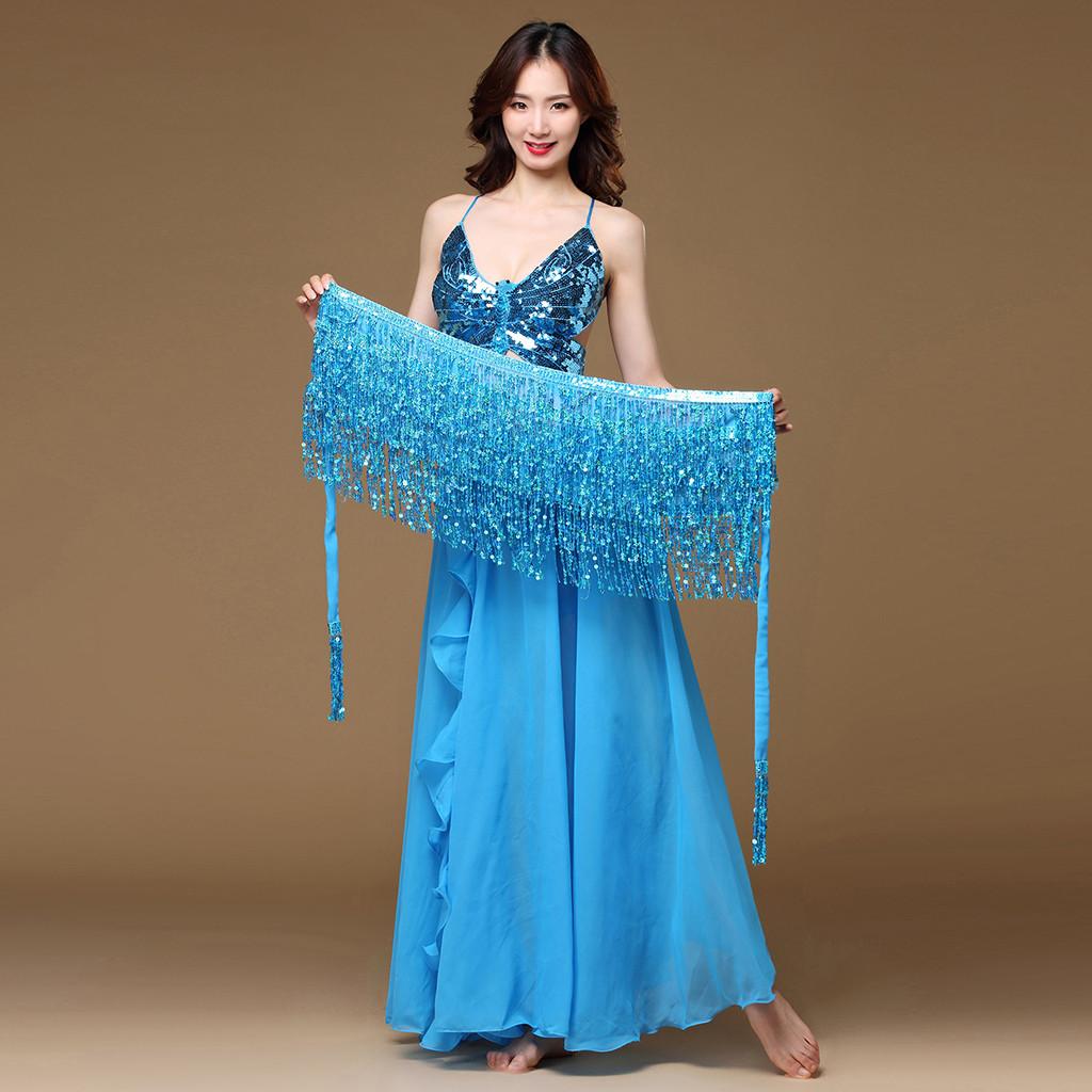 Женский костюм для танца живота, пояс, юбка, набедренная повязка, наряд, блестки, кисточки, шарф из бисера