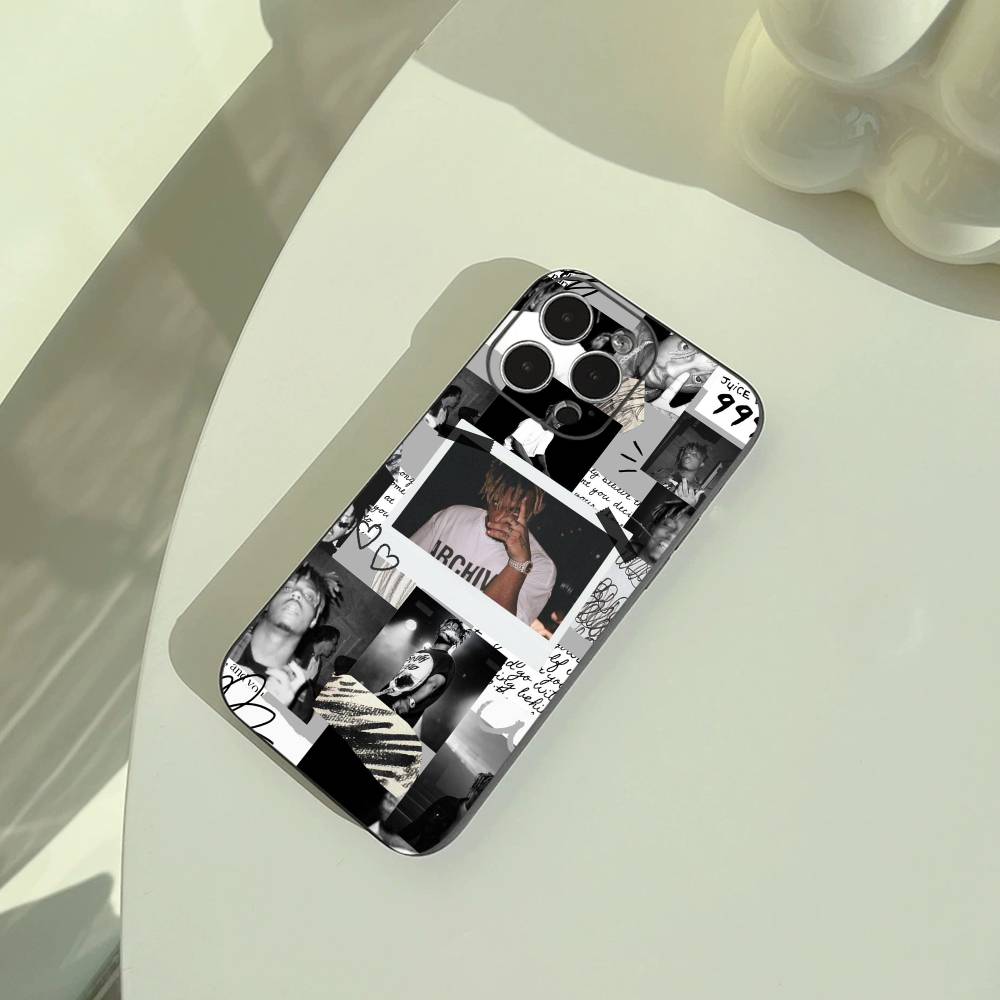 Чехол для телефона Rapper -999 J-Juice W-WRLD для iPhone 17,16,15,14,13,12,11 Pro Max,16/15/14Plus,XS Мягкий черный