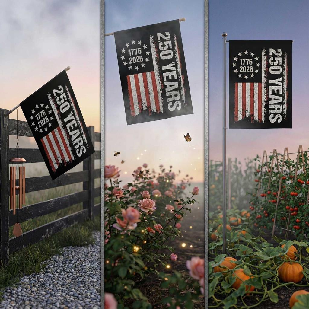 Декоративный садовый флаг к 250-летию Соединенных Штатов