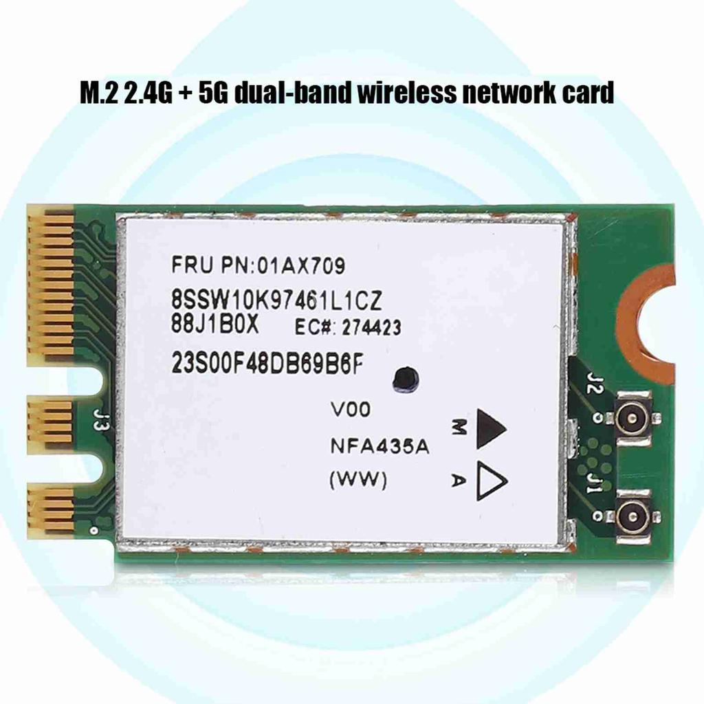 2.4G+5G Dual Band Wireless Network Card QCNFA435 NGFF M.2 Interface for Lenovo IdeaPad