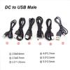 USB тип A штекер постоянного тока 5,5 2,1 2,5 2,0 3,5x1,35 4,0x1,7 мм штекер мини-5-контактный источник питания штекер разъем удлиненного зарядного кабеля
