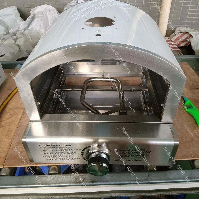 Газовая печь для пиццы с полностью автоматическим тостером, двусторонней стойкой для выпечки, настольным подогревом с постоянной температурой