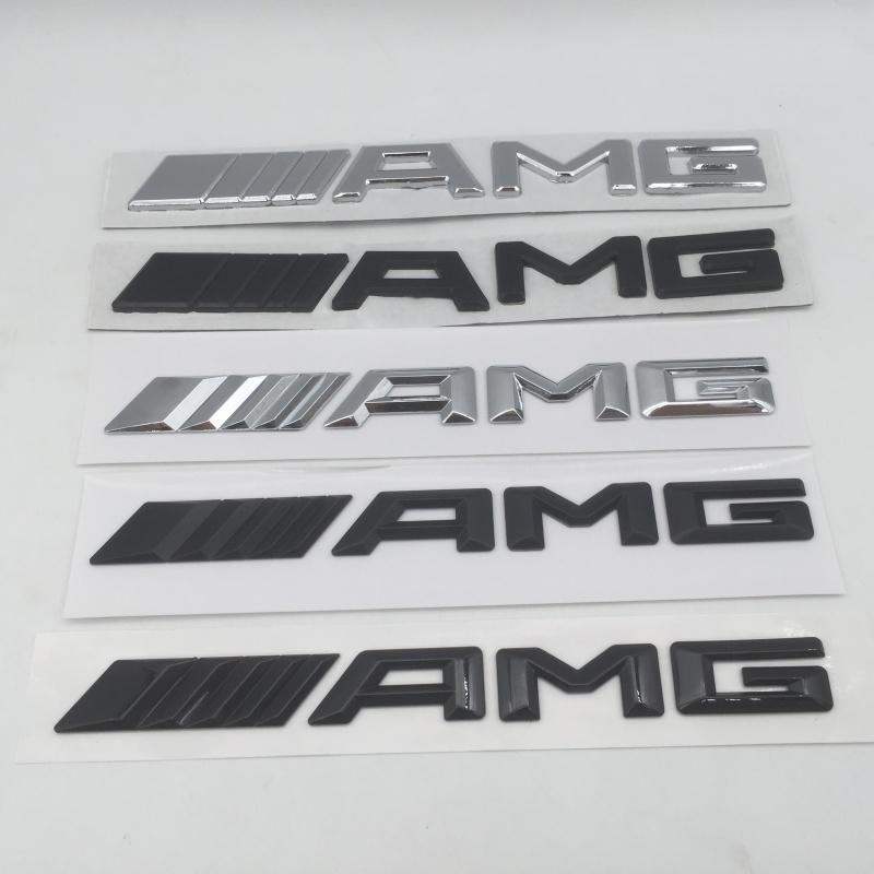 1pcs 3D ABS for AMG Car Letters Fender side Emblem Badge rear JNFGJF6 tail trunk Sticker Decal Styling auto accessories
